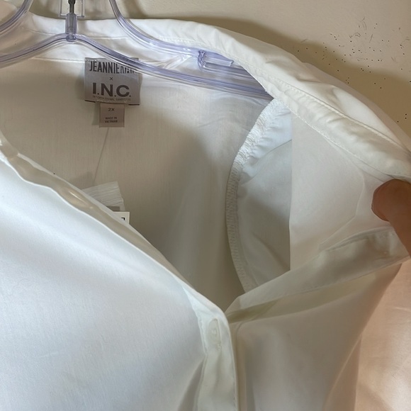 NWT. JEANNIE MAI x INC 2X Button Up Long Sleeve Shirt Top Bodysuit. - Picture 5 of 12